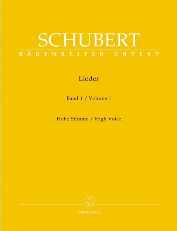 Schubert: Lieder Volume 1 for High Voice published by Barenreiter