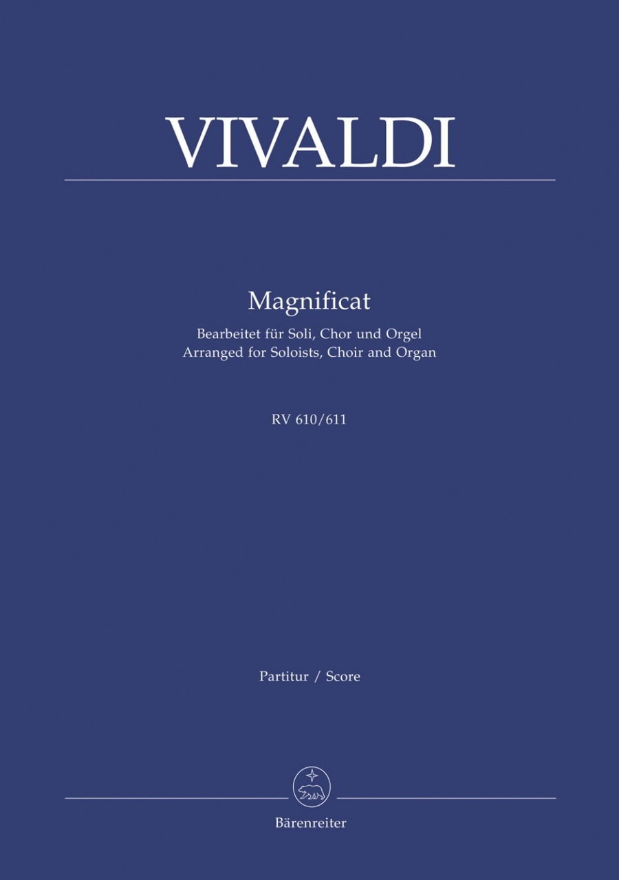 Vivaldi: Magnificat in G minor (RV610, 611) (Series: Choir & Organ) published by Barenreiter - Vocal Score