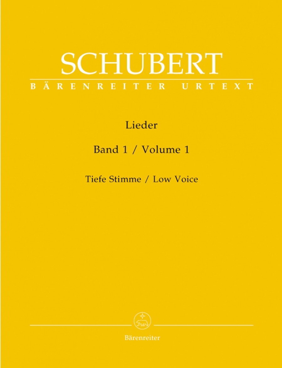 Schubert: Lieder Volume 1 for Low Voice published by Barenreiter