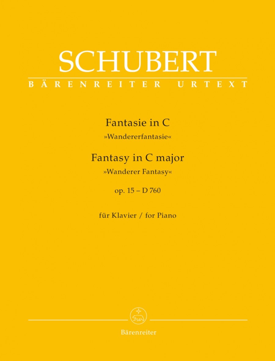 Schubert: Wanderer Fantasy in C Minor Opus 15 D760 for Piano published by Barenreiter