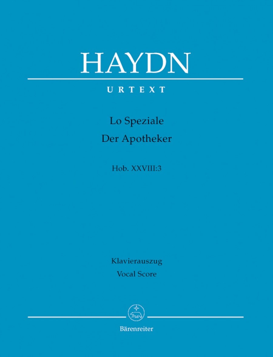 Haydn: Lo Speziale (Der Apotheker) Dramma giocoso (HobXXVIII:3) published by Barenreiter Urtext - Vocal Score