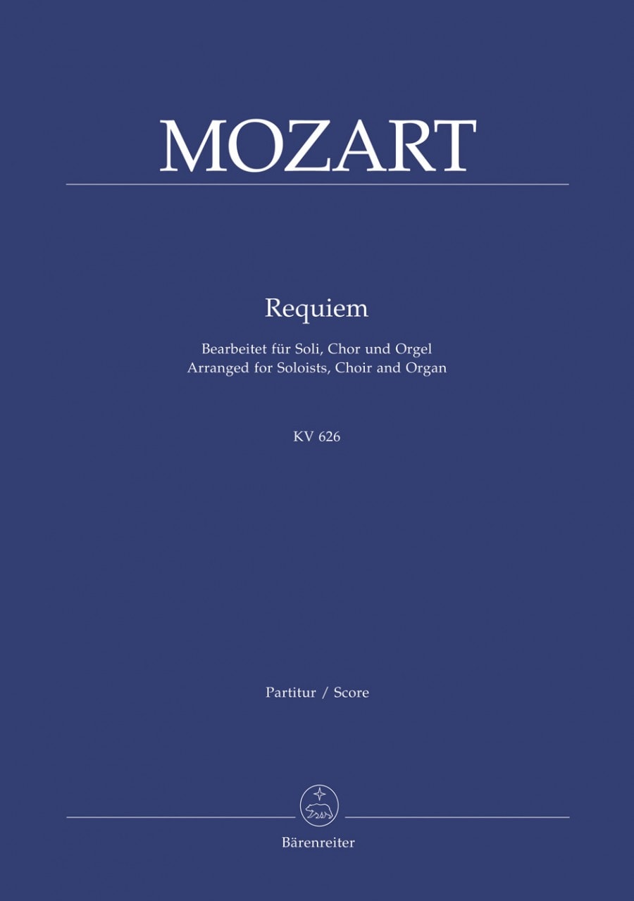 Mozart: Requiem (K626)(Eybler & Suessmayr completion) (Series: Choir & Organ) published by Barenreiter - Vocal Score