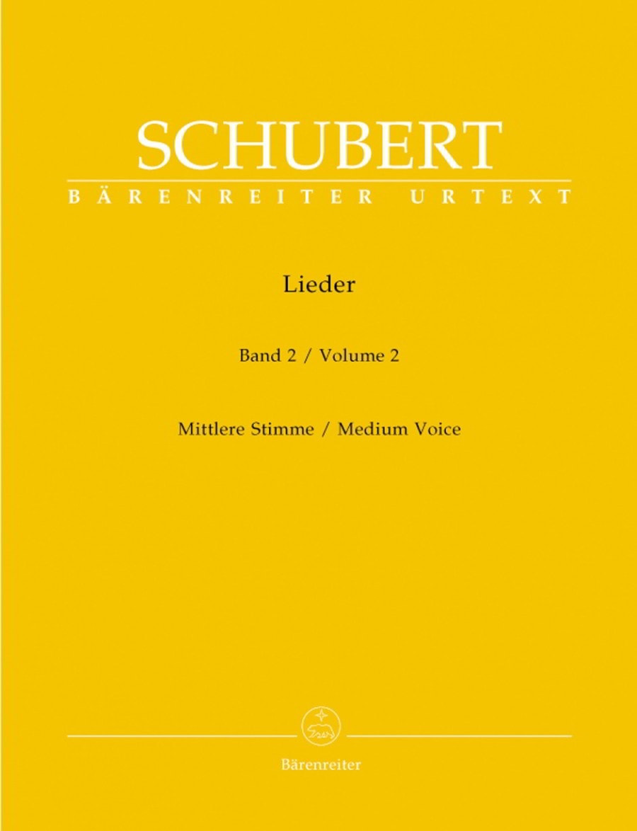 Schubert: Lieder Volume 2 for Medium Voice published by Barenreiter