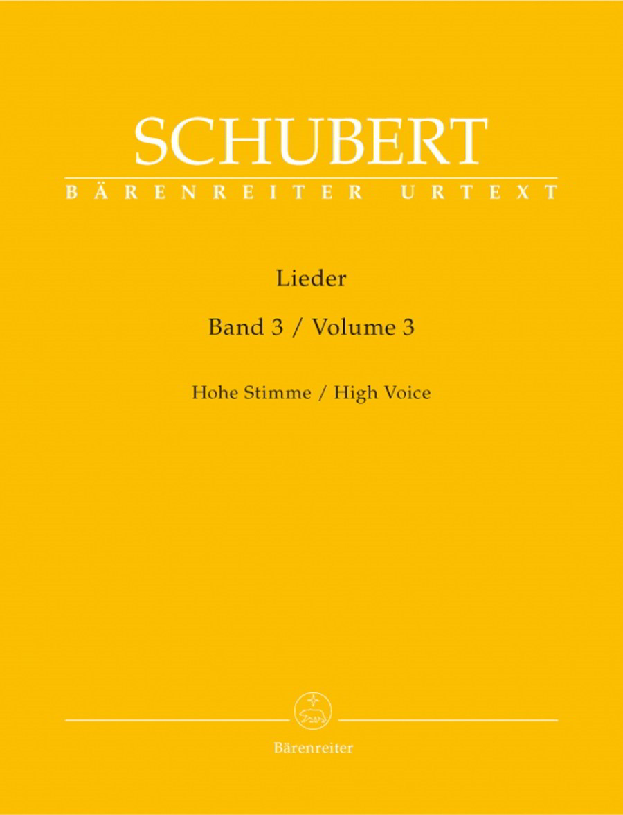 Schubert: Lieder Volume 3 for High Voice published by Barenreiter