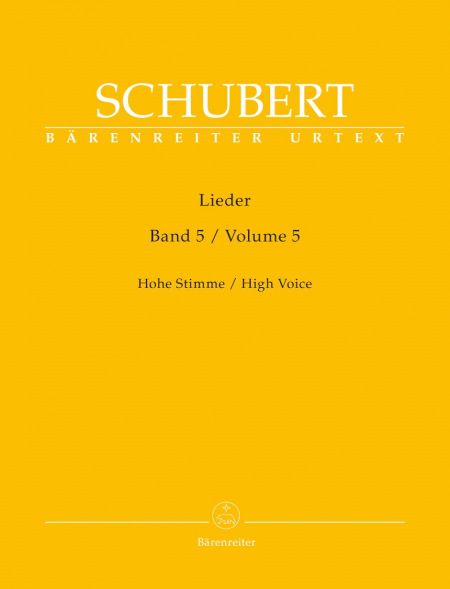 Schubert: Lieder Volume 5 for High Voice published by Barenreiter