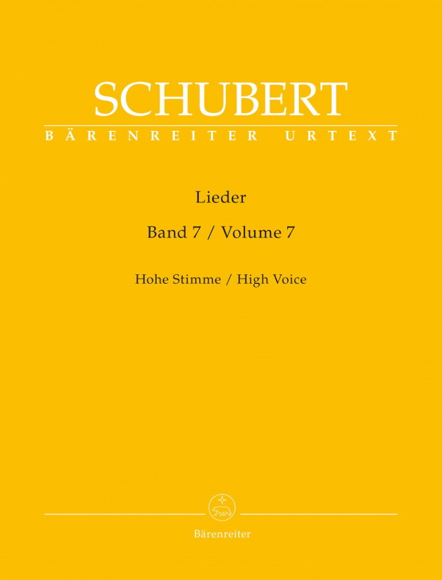 Schubert: Lieder Volume 7 for High Voice published by Barenreiter