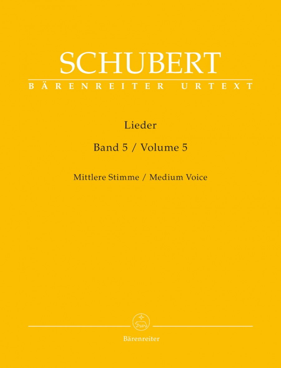Schubert: Lieder Volume 5 for Medium Voice published by Barenreiter