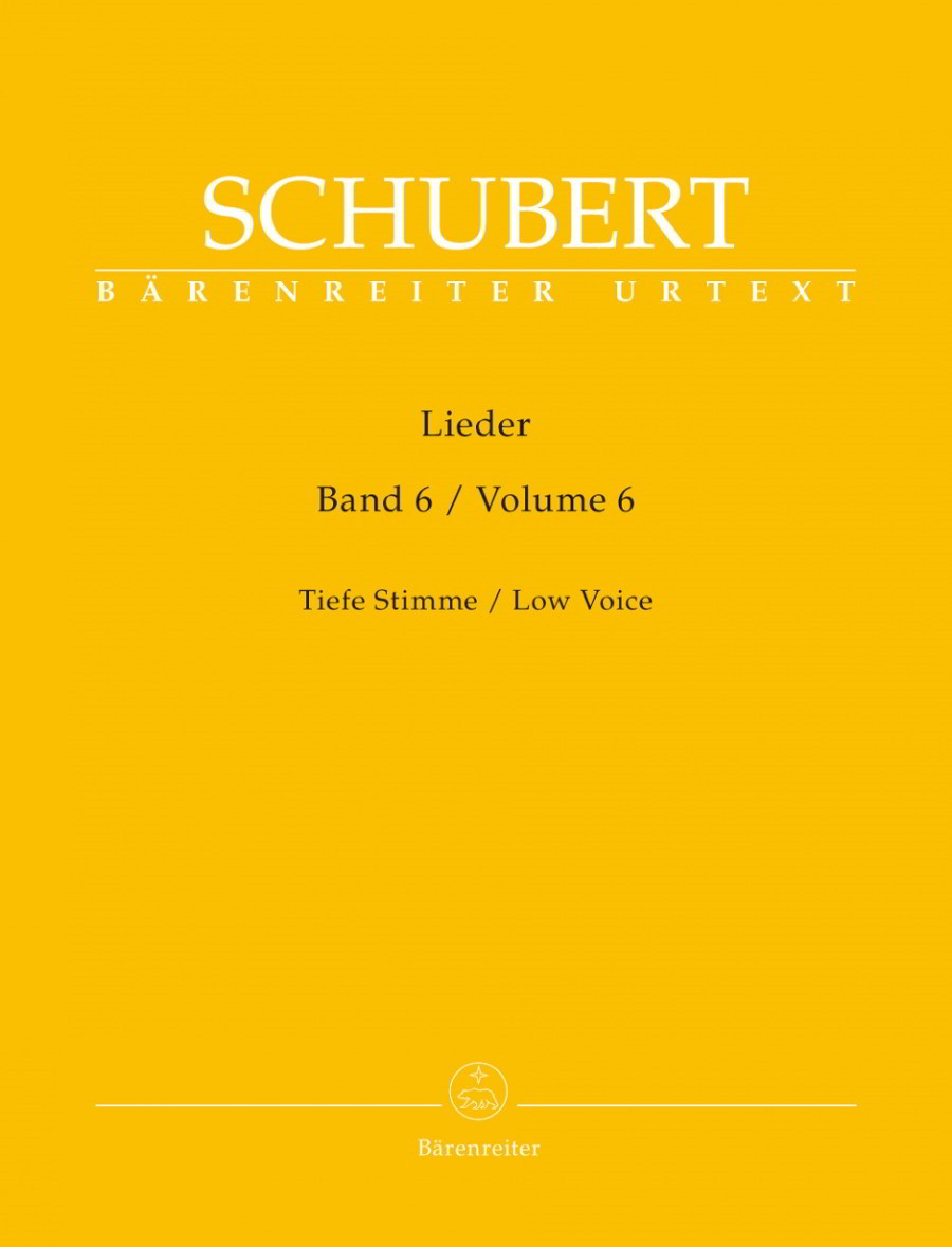 Schubert: Lieder Volume 6 for Low Voice published by Barenreiter
