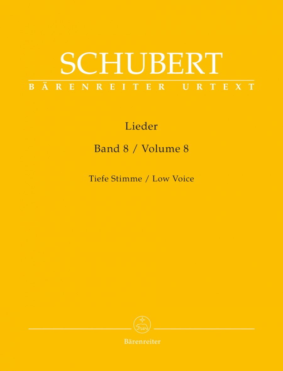 Schubert: Lieder Volume 8 for Low Voice published by Barenreiter
