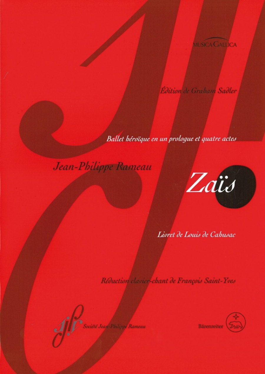 Rameau: Zais published by Barenreiter Urtext - Vocal Score