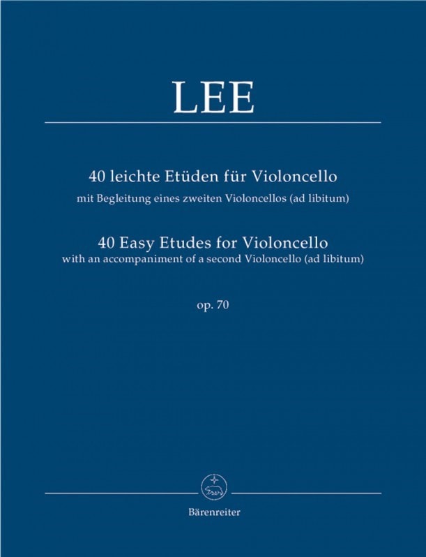 Lee: 40 Easy Etudes Opus 70 for Cello published by Barenreiter