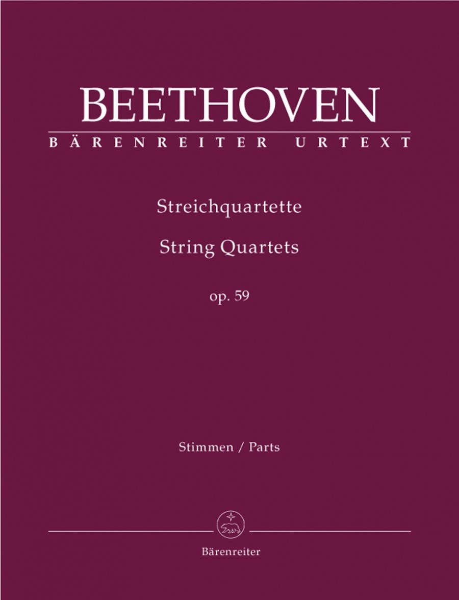 Beethoven: String Quartets Opus 59 Nos. 1 - 3 published by Barenreiter