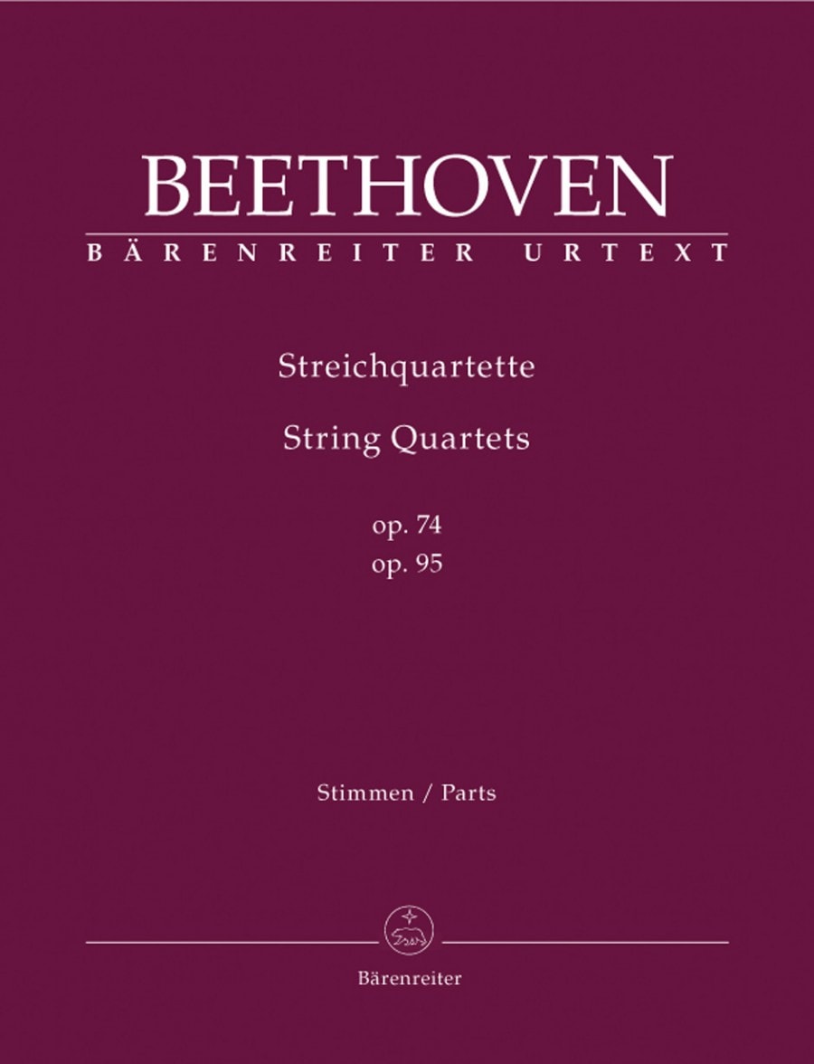 Beethoven: String Quartets Opus 74 and 95 published by Barenreiter
