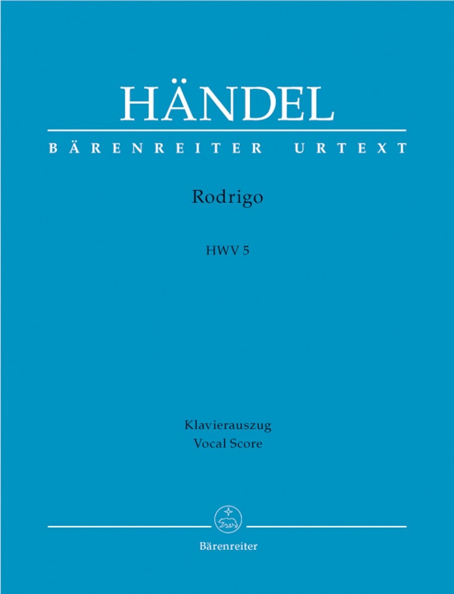 Handel: Rodrigo (Vincer se stesso e la maggior vittoria) (HWV 5) published by Barenreiter Urtext - Vocal Score
