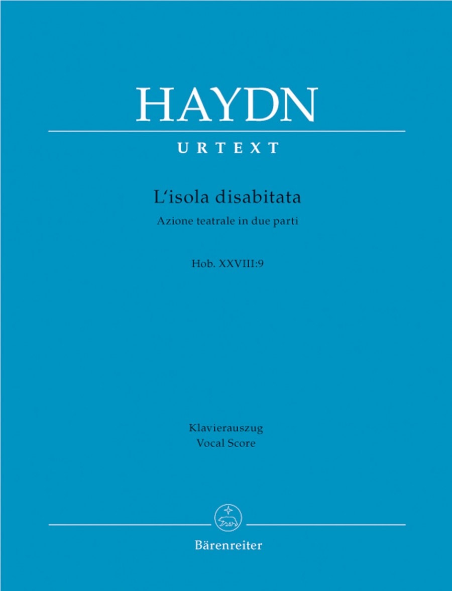 Haydn: L'isola disabitata (HobXXVIII:9) published by Barenreiter Urtext - Vocal Score