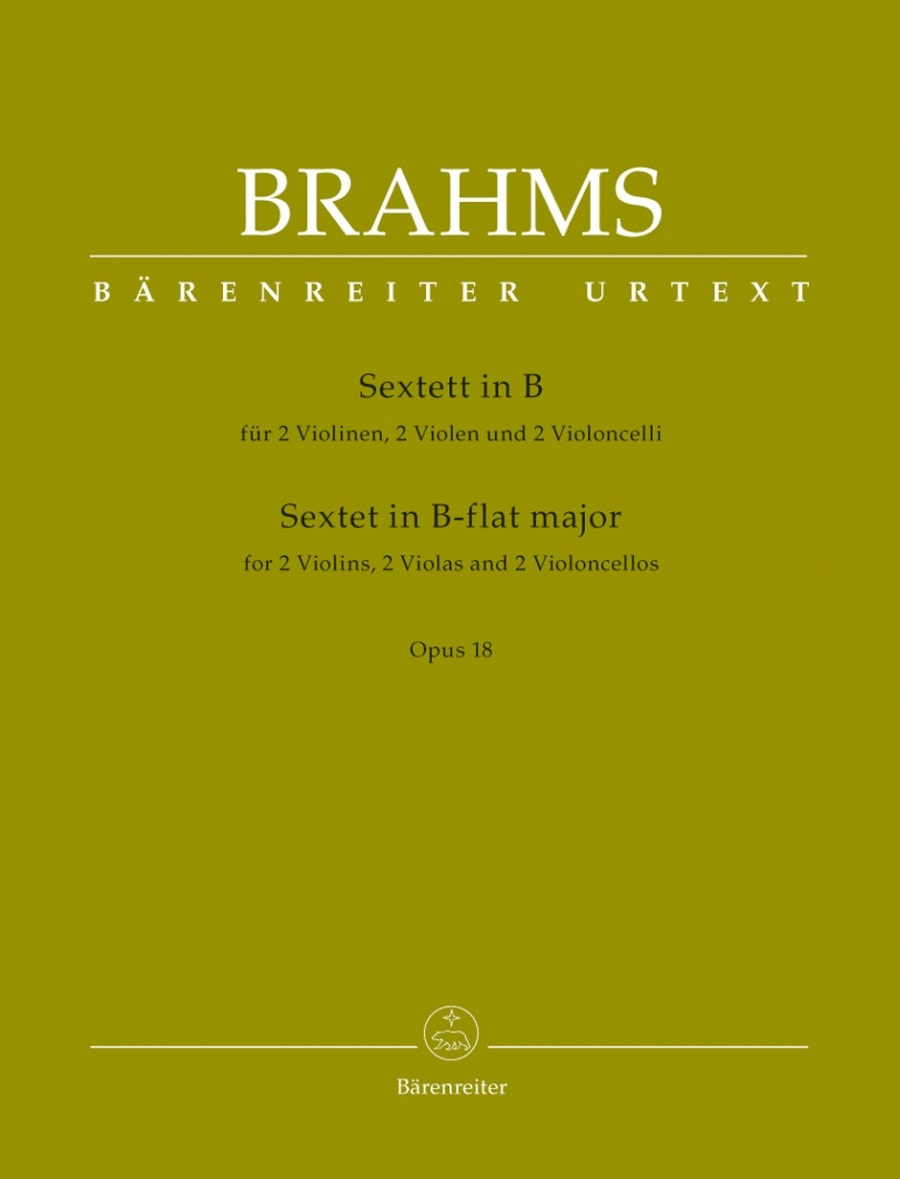 Brahms: String Sextet in Bb Opus18 published by Barenreiter