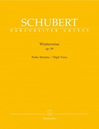 Schubert: Winterreise Op89 D911 for High Voice published by Barenreiter