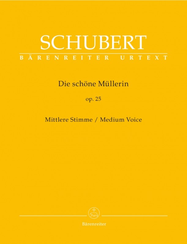 Schubert: Die schoene Mullerin Op25 for Medium Voice published by Barenreiter