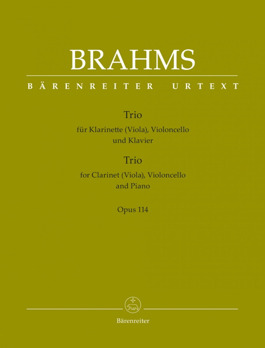 Brahms: Trio for Clarinet (Viola), Cello and Piano Opus 114 published by Barenreiter