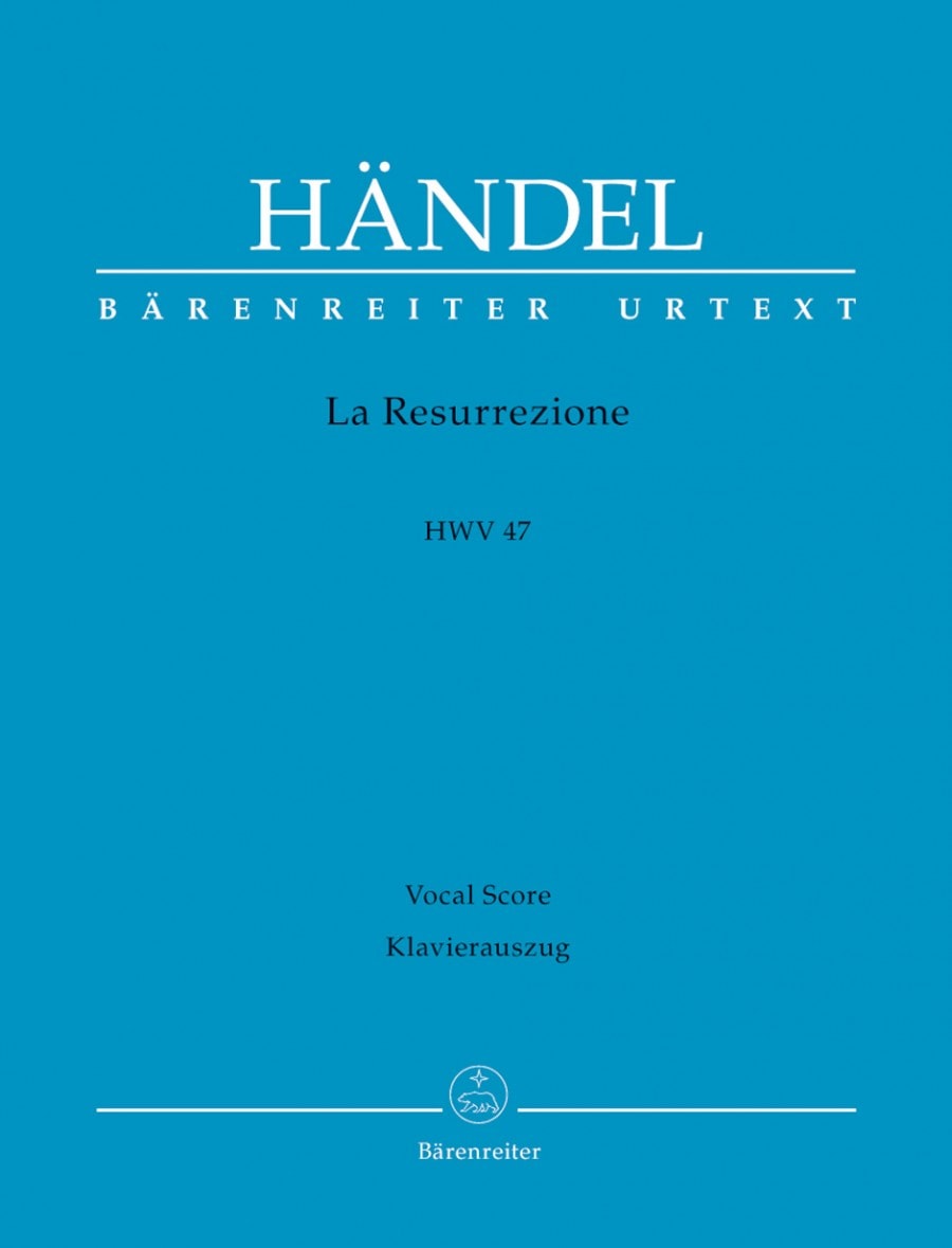 Handel: La Resurrezione (HWV 47) published by Barenreiter Urtext - Vocal Score