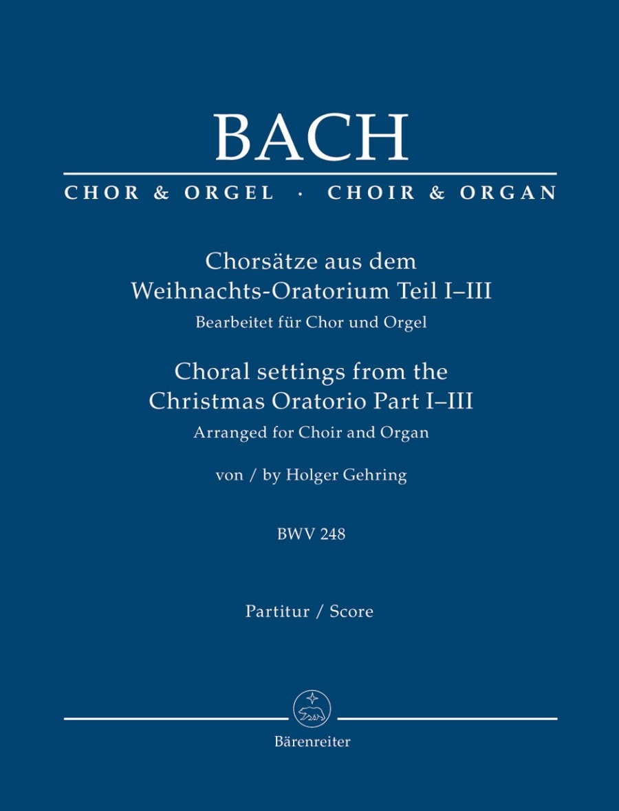 Bach: Choral Settings from Christmas Oratorio Parts 1 to 3 published by Barenreiter