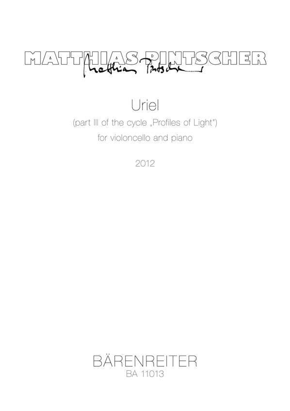 Pintscher: Uriel for Cello & Piano published by Barenreiter