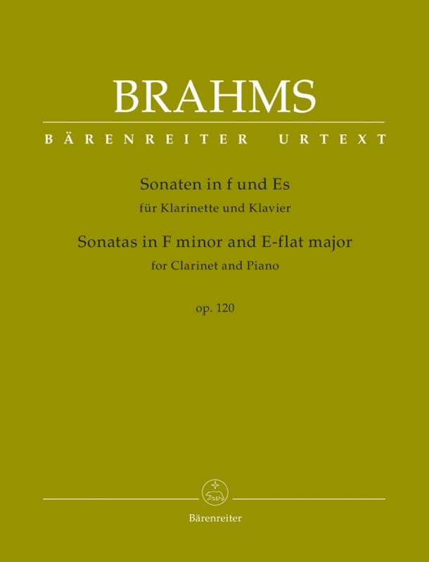 Brahms: Sonatas Opus 120/1 & 2 for Clarinet published by Barenreiter