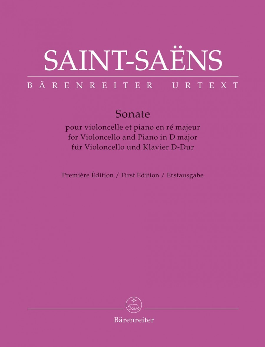 Saint-Saens: Cello Sonata in D by Camille published by Barenreiter