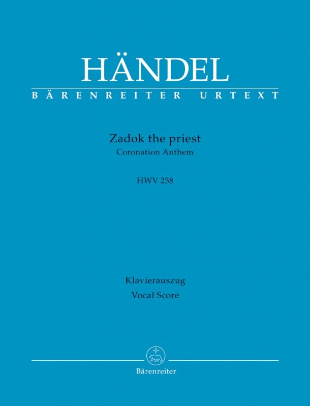 Handel: Zadok the priest published by Barenreiter