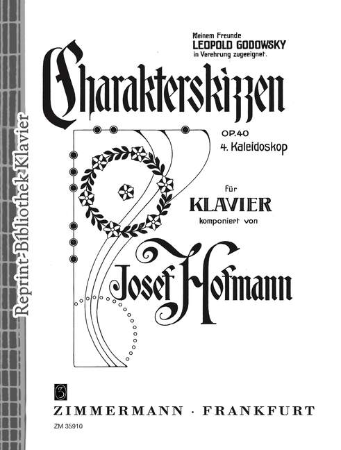 Hofmann: Charakterskizzen Opus 40 No 4 (Kaleidoskop) for Piano published by Zimmermann