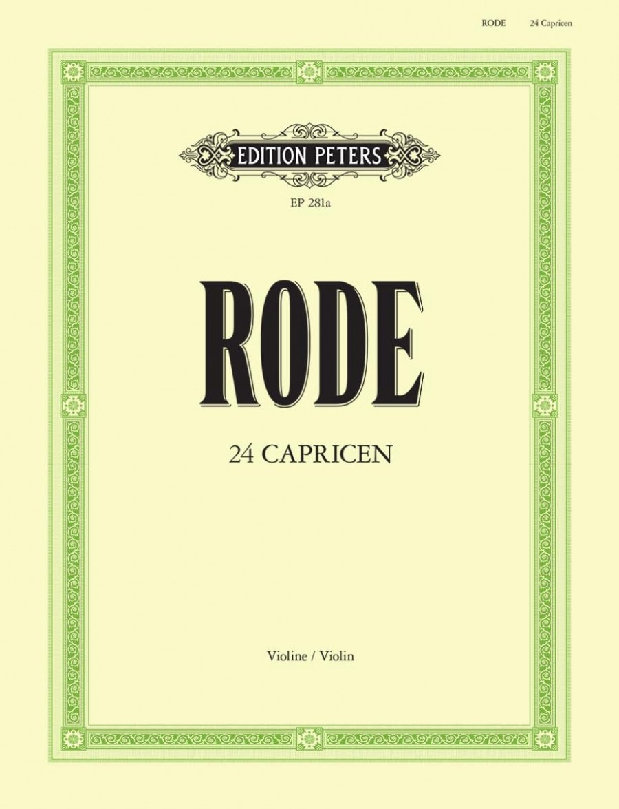 Rode: 24 Caprices for Violin published by Peters