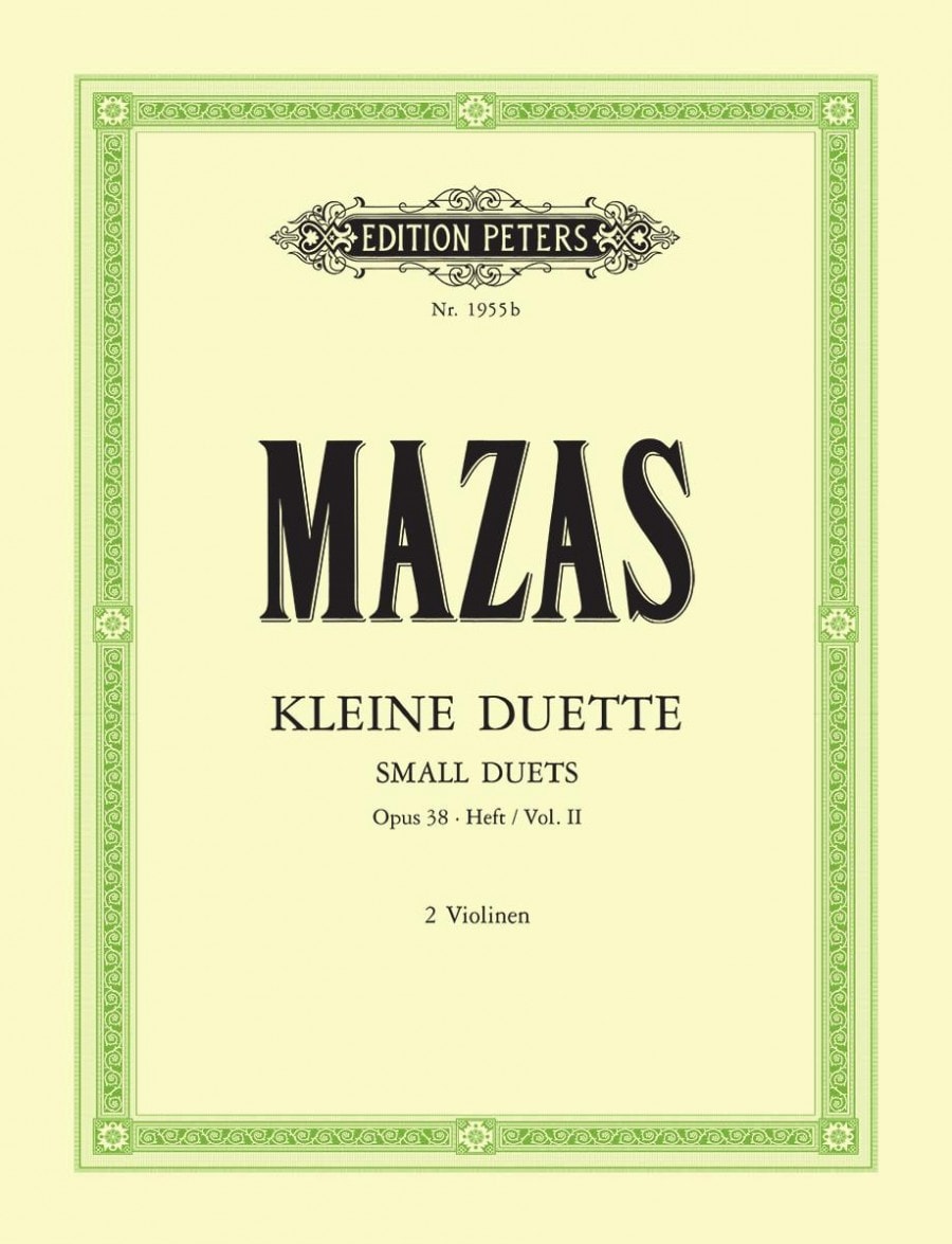 Mazas: Small Duets Opus 38/2 for Violin published by Peters Edition