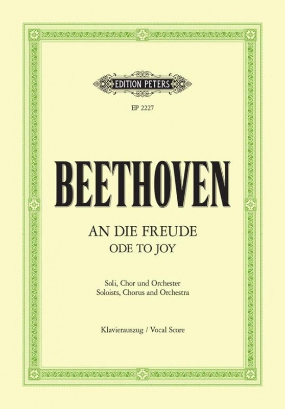 Beethoven: Ode To Joy from 9th Symphony published by Peters - Vocal Score
