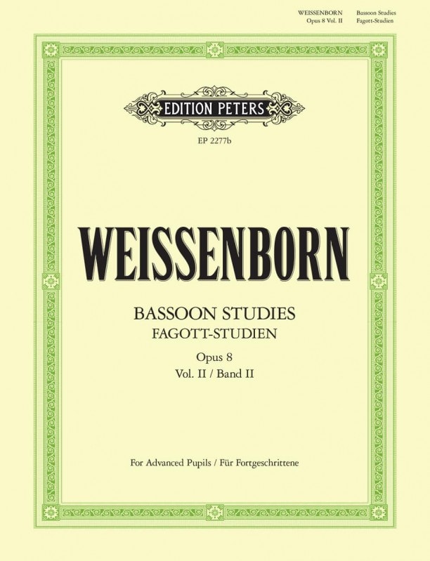 Weissenborn: Studies Opus 8 Volume 2 for Bassoon published by Peters Edition