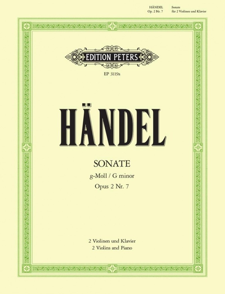 Forwoods ScoreStore Handel Trio Sonata in G minor Opus 2/7 for 2