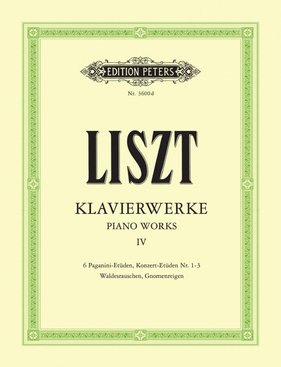 Liszt: Piano Works Volume 4 published by Peters