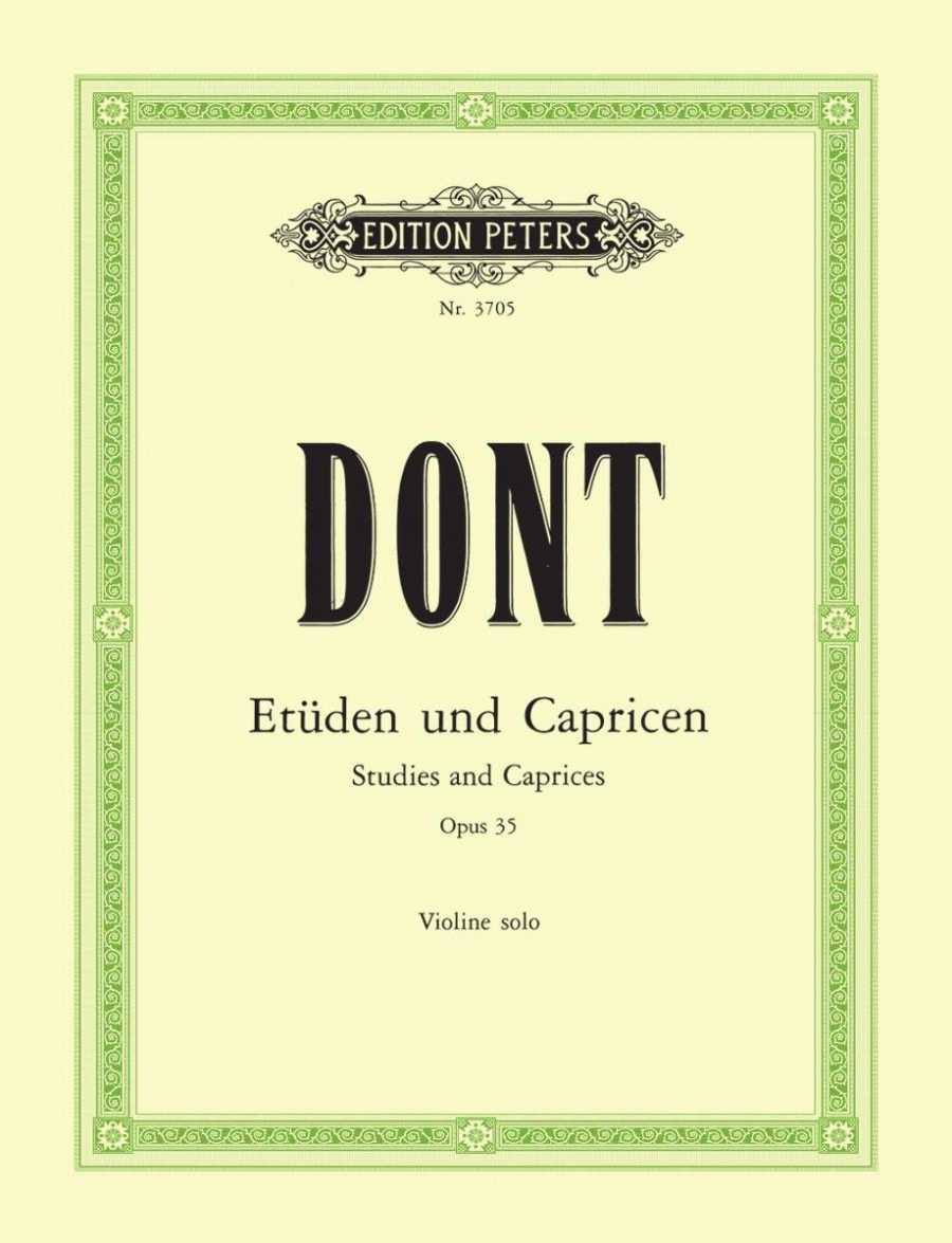 Dont: Etudes and Caprices Opus 35 for Violin published by Peters