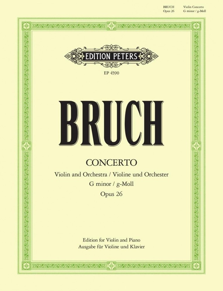 Forwoods ScoreStore Bruch Concerto No 1 in G Minor Opus 26 for Violin published by Peters Edition
