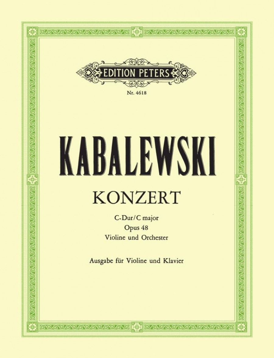 Kabalevsky: Concerto in C Major Opus 48 for Violin published by Peters Edition
