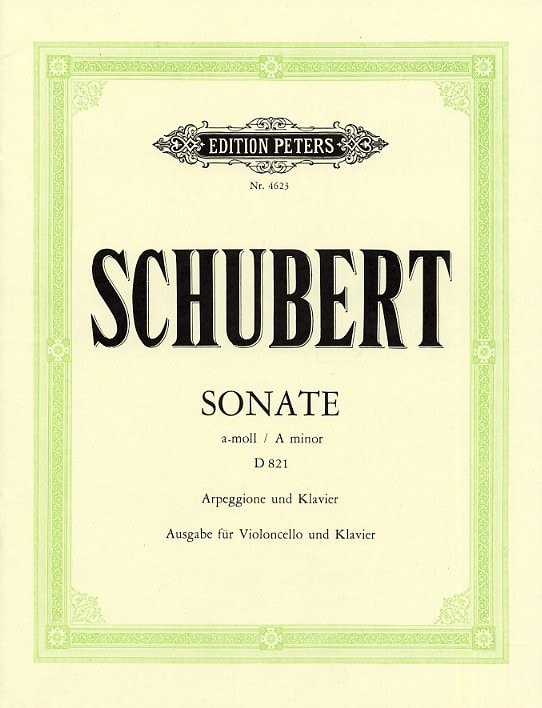 Schubert: Arpeggione Sonata in A minor D821 for Cello published by Peters
