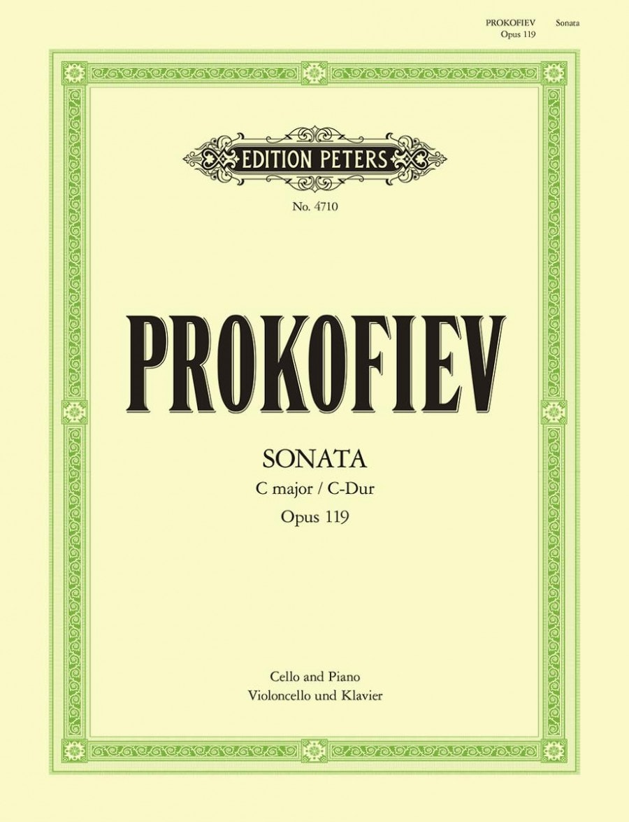 Prokofiev: Sonata in C Opus 119 for Cello published by Peters Edition