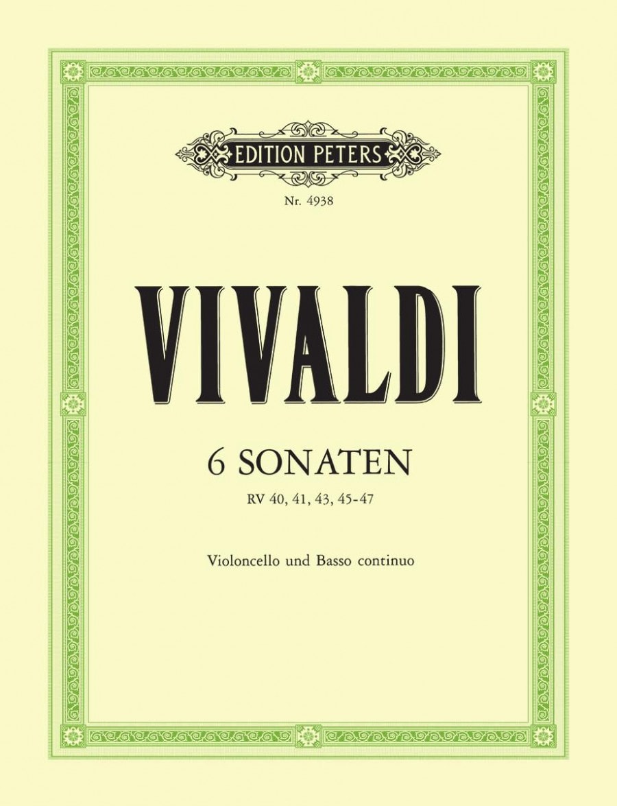 Vivaldi: 6 Sonatas for Cello published by Peters