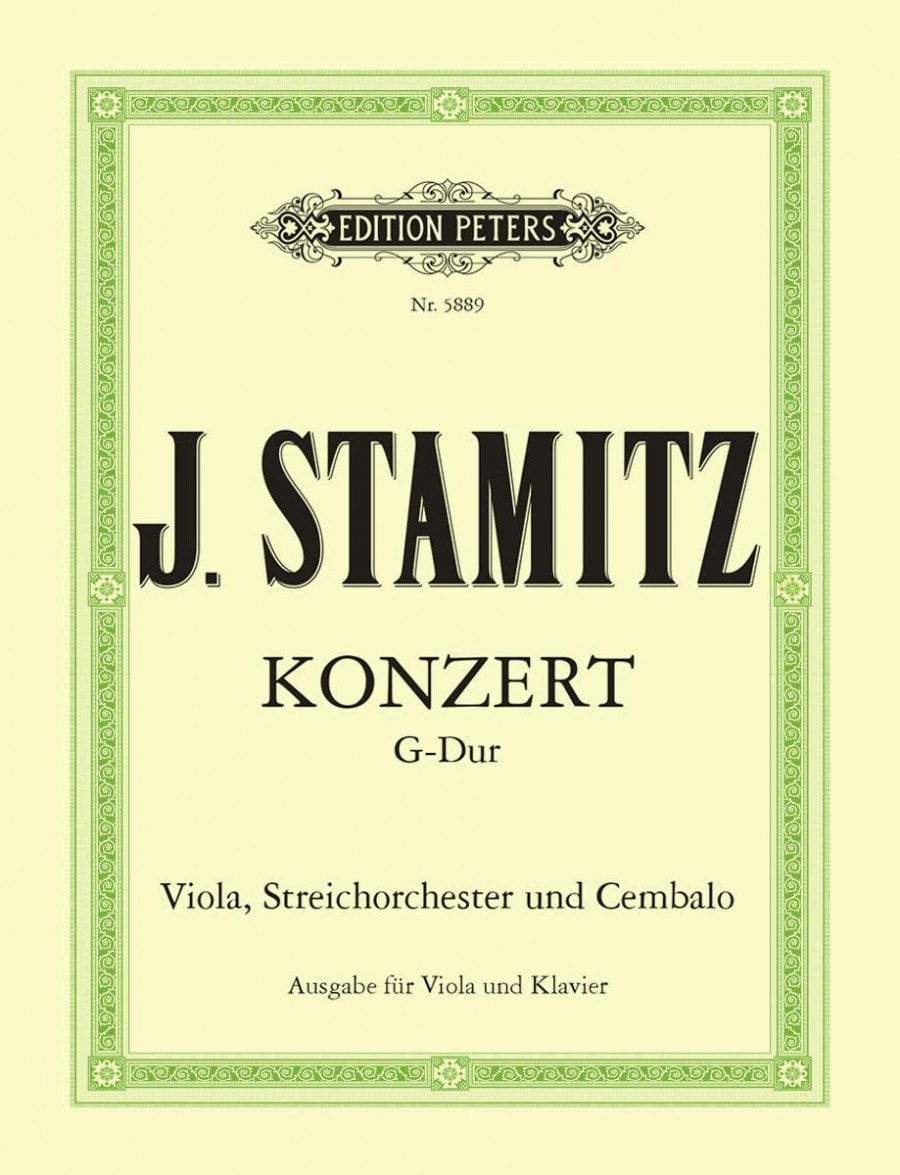Stamitz: Concerto in G for Viola published by Peters Edition