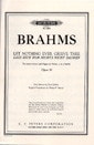 Brahms: Let Nothing Ever Grieve SATB published by Peters