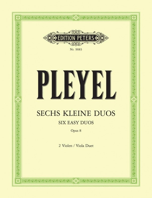 Pleyel: 6 Duos Opus 8 for Viola published by Peters Edition