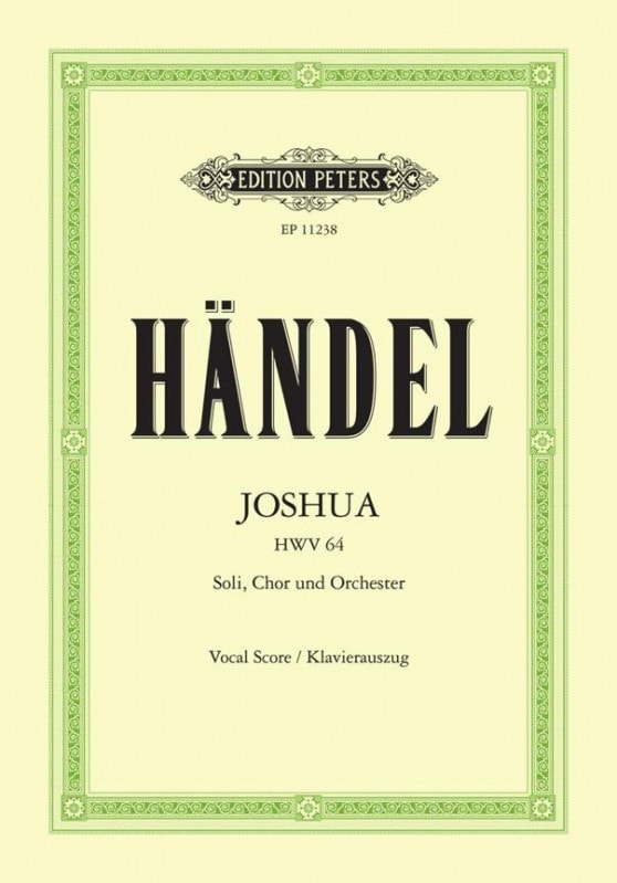 Handel: Joshua published by Peters Edition - Vocal Score