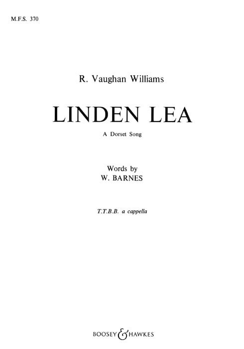 Vaughan-Williams: Linden Lea TTBB published by Boosey & Hawkes
