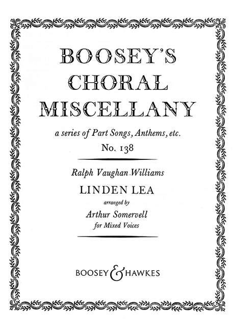 Vaughan-Williams: Linden Lea SATB published by Boosey & Hawkes