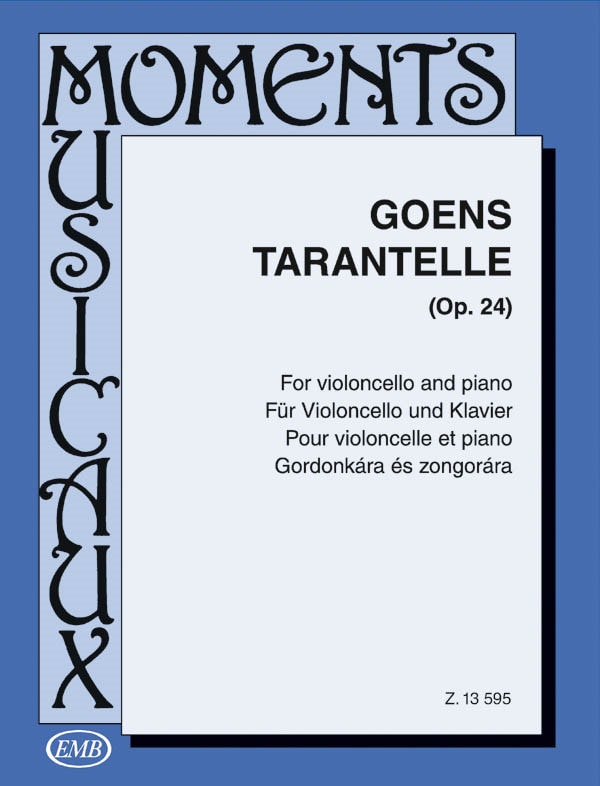 Goens: Tarantelle Opus 24 for Cello published by EMB