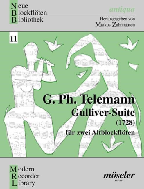 Telemann: Gulliver-Suite TWV 40:108 for 2 Treble Recorders published by Moseler
